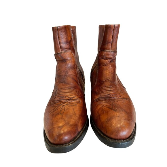 Durango Mens Leather Boots Ankle Zip Up Cowboy Western TR824 Brown Size … - Picture 4 of 11